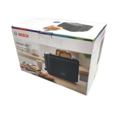 Bosch TAT3P423GB DesignLine Toaster Edelstahl Schwarz Brotaufbewahrung Fortschri