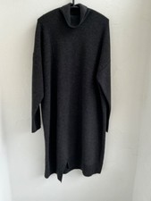 COS Damen Kleid Strick Kleid Kleid Merino Wolle Anthrazit Gr. L