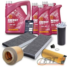 INSPEKTIONSPAKET FILTERSATZ + 9L 5W-30 FÜR AUDI A6 4F C6 2.7 3.0 TDI BJ 08-11