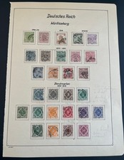 Kleine Württemberg Sammlung von 1869 bis zum Volks- bzw. Freistaat in * und o