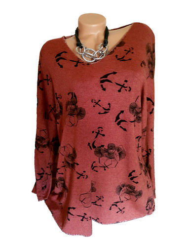 Feinstrick tunika shirt bluse - feinstrick,