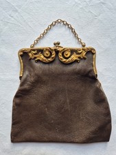 Antike Leder Abendtasche um