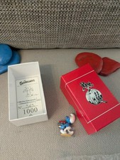 sehr seltene kleine Pixi Figur Schlümpfe mit Box und Zertifikat Smurfs (E012)