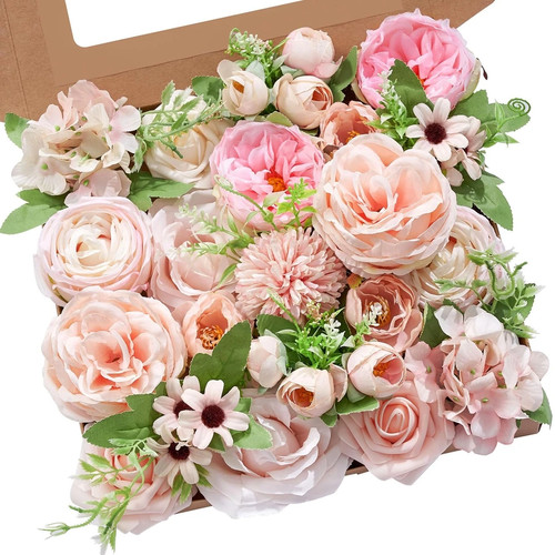 Künstliche seidenblumen rosa - künstliche,