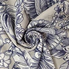 Baumwollstoff Meterware mit Blumenmuster, Stretch, Kleiderstoff, Baumwolle 50 cm