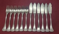 Auerhahn Rose De Fayence Fischbesteck 12 teilig für 6 Personen 