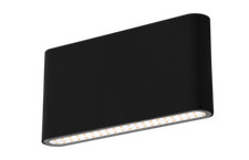 LED Design Wandleuchte FORMA schwarz - 12W IP54  3000K extra flach