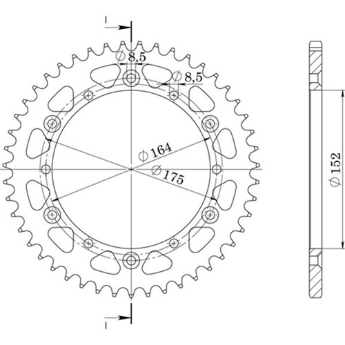 Aluminiumkranz p520 d46 - p520-d46, für
