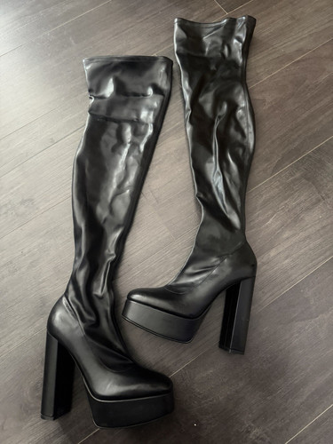 Zara overknee stiefel schwarz - zara,