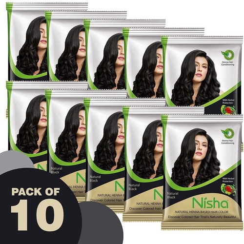Nisha schwarzes haar henna - 10,