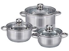 ELO Edition Red Topf-Set 3-teilig Fleischtopf Bratentopf mit Deckel Edelstahl