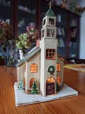 Vintage Windlicht Haus Metall  25,5 cm hoch, Seneca Design