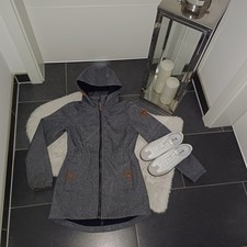 Neu Softshellmantel Blau Grau