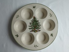 SPODE CHRISTMAS TREE RUNDE MUFFIN/CUPCAKE BACKFORM DIP SCHALE 1980