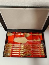🌹 15-teiliges Kaffeebesteck Set – Vergoldet (NEU & OVP)