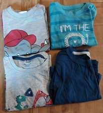 4 Langarmshirts - Set mit Benjamin Blümchen und Dinosauriern - Gr. 80 -gebraucht