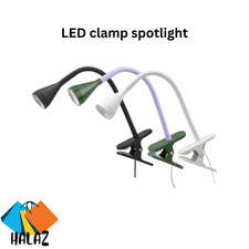 Verstellbare LED Klemm Schreibtischlampe Tragbar Flexibel Warmweiß Licht für Bett Tisch