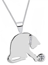 Katze Kette 925 Sterling