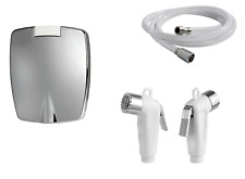 Heckdusche Brause Boris in weiß-chrome mit PVC-Schlauch 2,5 m Bootsdusche 