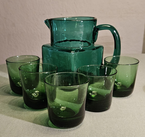Grünes glas set - grünes, glas-set