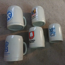 5x Deutsche Steinzeug Steine Oktoberfest Spatenbrau Hackerbrau München