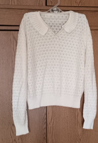 Weißer pullover spinnennetz - weißer, "spinnennetz"