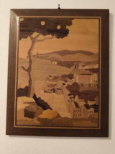 Vintage holz intarsia sorrento - vintage,
