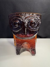 Glas Eule Vintage 21,5 cm hoch, schwer