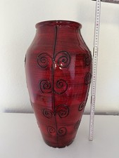 Große Keramik Bodenvase rot