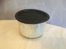 Tupperware Behälter Bingo, Sondermodell silber schwarzer Deckel, 650 ml, Vintage