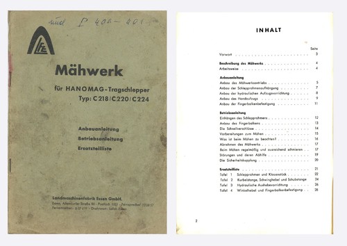Lfe mähwerk hanomag - lfe, 218