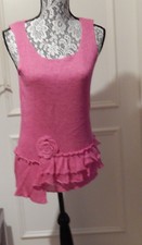 Zuza Bart Tunica Leinenstrick bonbon-rosa XL candy-pink linen knit