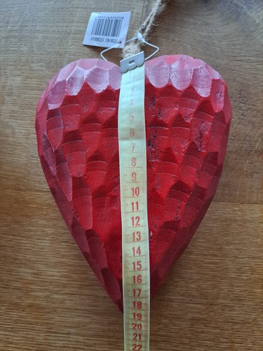 Holzherz rot zum aufhängen - holzherz,