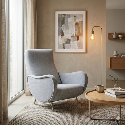 Vintage sessel stoff - stoff, schaum