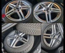 4x Alufelgen 7,5x17 5/112 52,5 METAL-GREY RIAL mit WR 225/45R CONTINENTAL TS-860