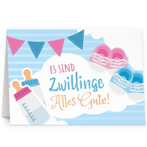 Große karte zur geburt xxl - karte,