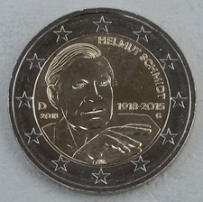 2 Euro Gedenkmünze Deutschland G 2018 Helmut Schmidt unz.