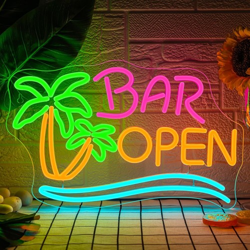 Open palme neon schild dimmbar - neon,