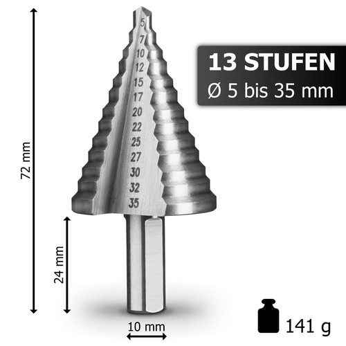 Hss stufenbohrer 35mm - stufenbohrer, 5-35mm
