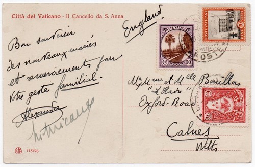 Vatikan postkarte mit werten - vatikan,