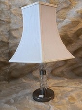 vintage Tischlampe 70er mit Glasfuß