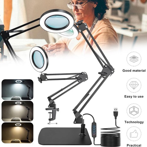 Led lupenleuchte mit - led,