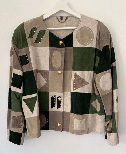 Patchwork jacke damen echtes - jacke,