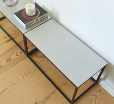 Beistelltisch minimalistisch Industrie Sideboard Couchtisch Ablage Edelstahl
