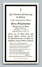 Sterbebild Franz Singhammer 1956 Haag Weildorf Teisendorf Rupertiwinkel