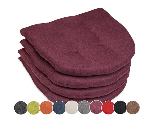 4er set stuhlkissen 40x40x5cm - set,