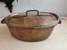 Kupfertopf mit Deckel Uralt Antik  France  T6877