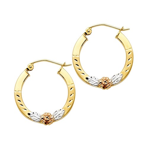 Quadratische creolen gold - gold, 14