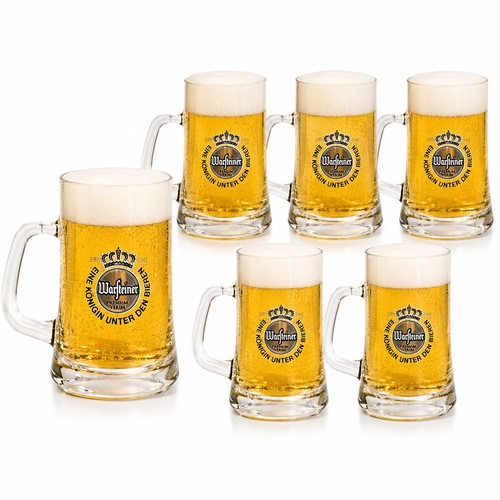 Warsteiner bierkrug glas - 6x,
