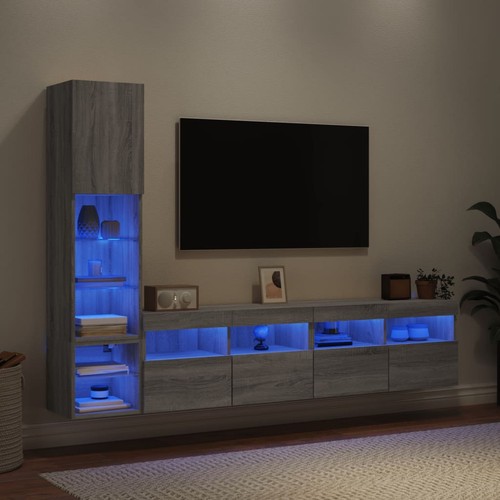 Wohnwand mit led beleuchtung - wohnwand, led-beleuchtung